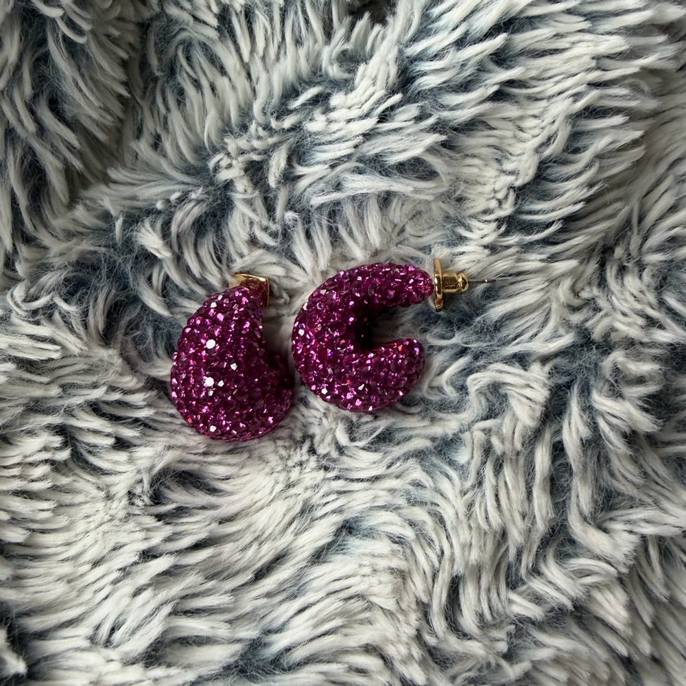 Sparkling Purple Earrings - Picture 2 of 3